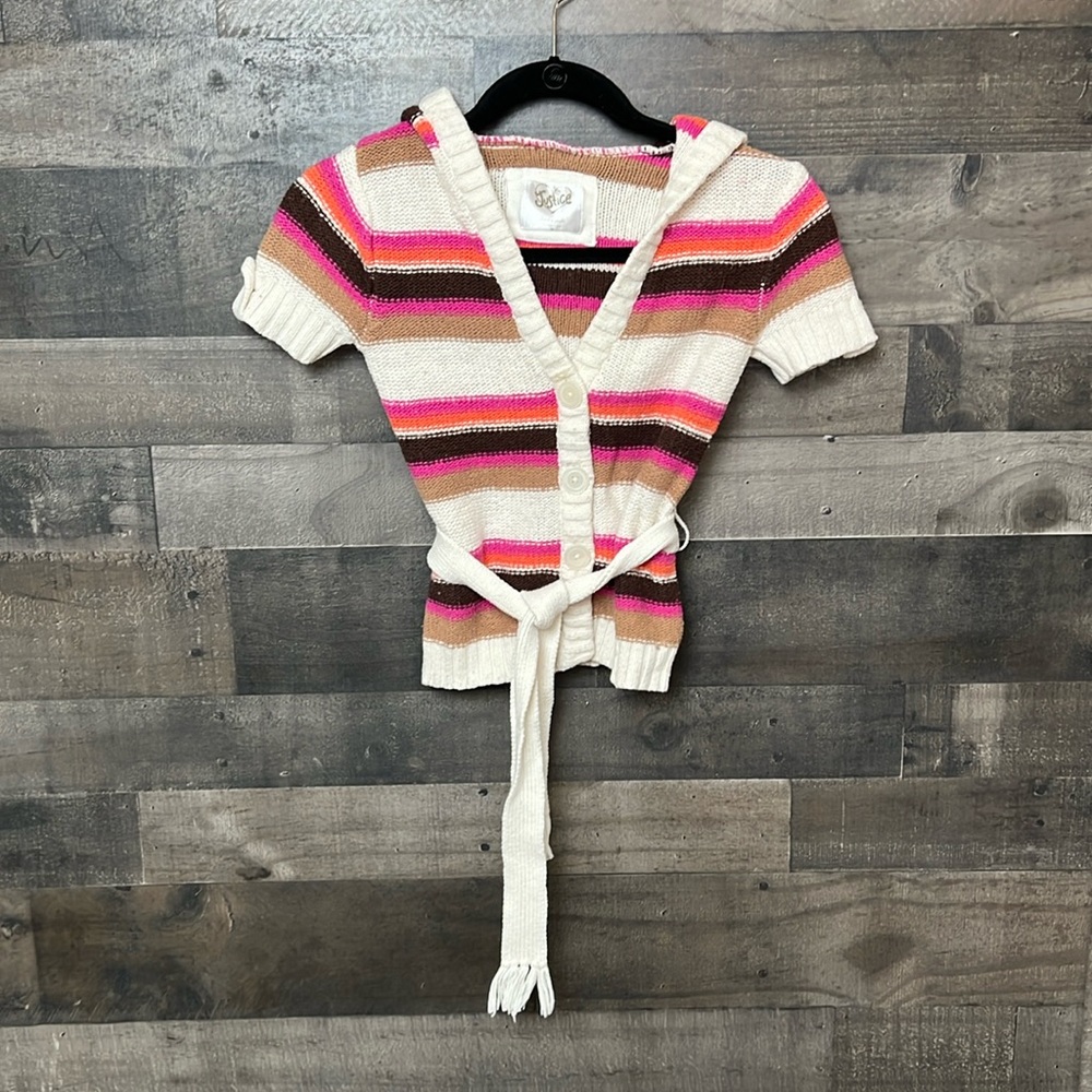 Short Sleeve Hooded Justice Sweater